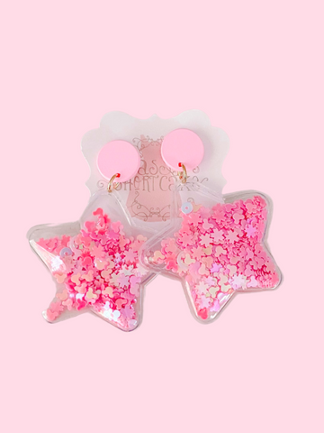 Star Jelly Earrings | Light Pink