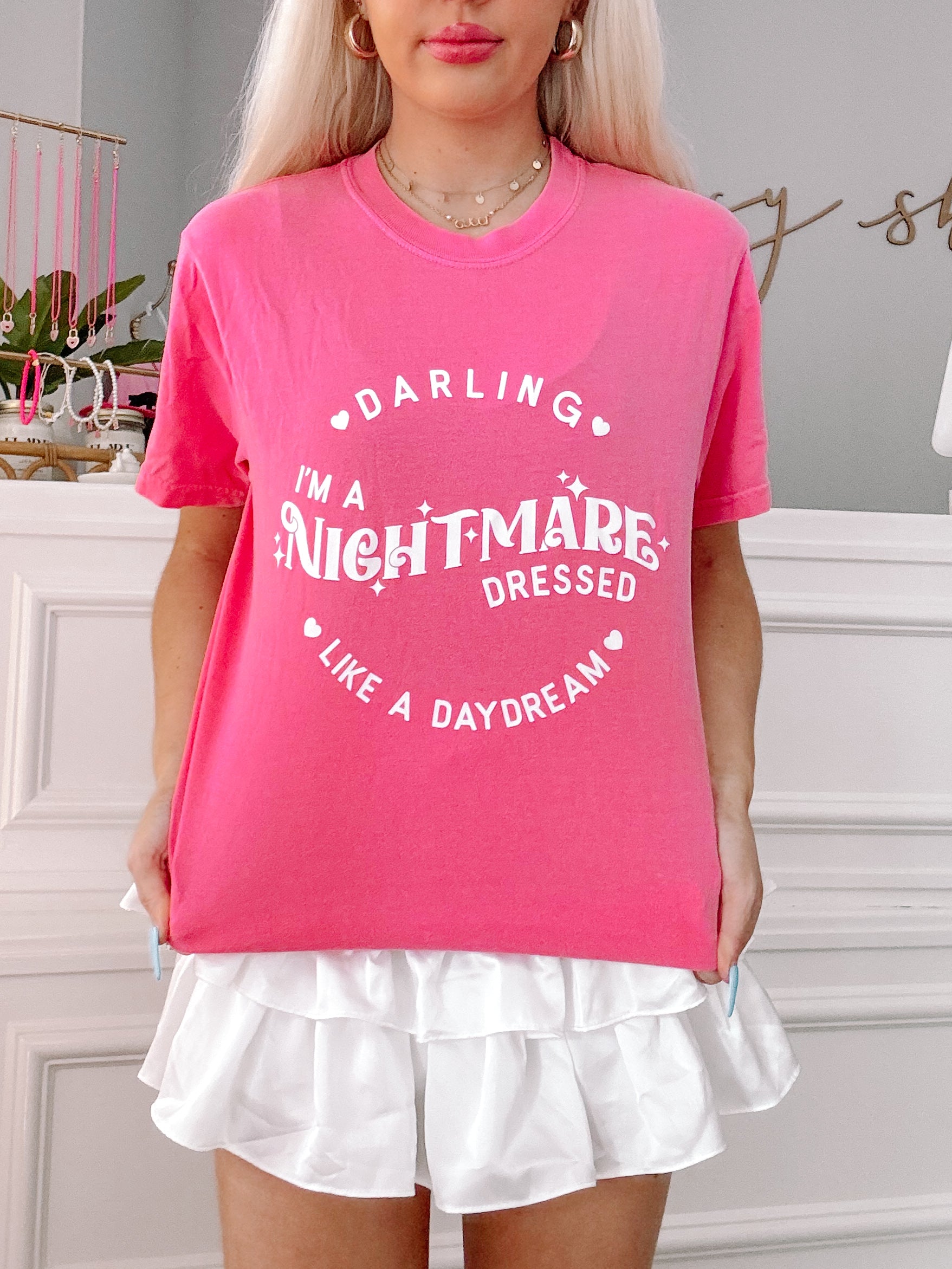 Dressed Like A Daydream Hot Pink Tee | Sassy Shortcake Boutique | sassyshortcake.com