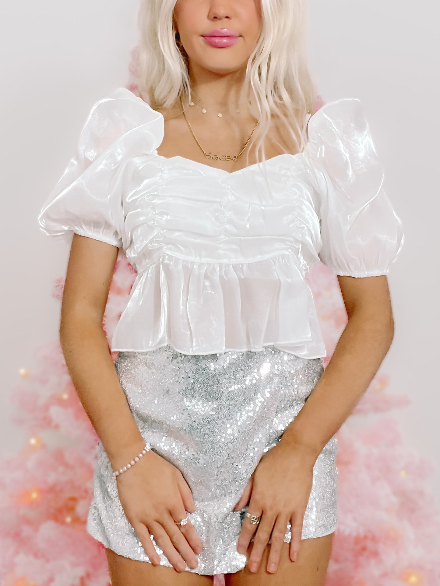 Shop the Shine White Top | Sassy Shortcake | sassyshortcake.com