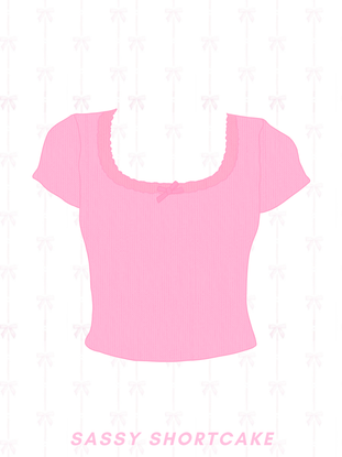 pink bow top drawing from sassy shortcake