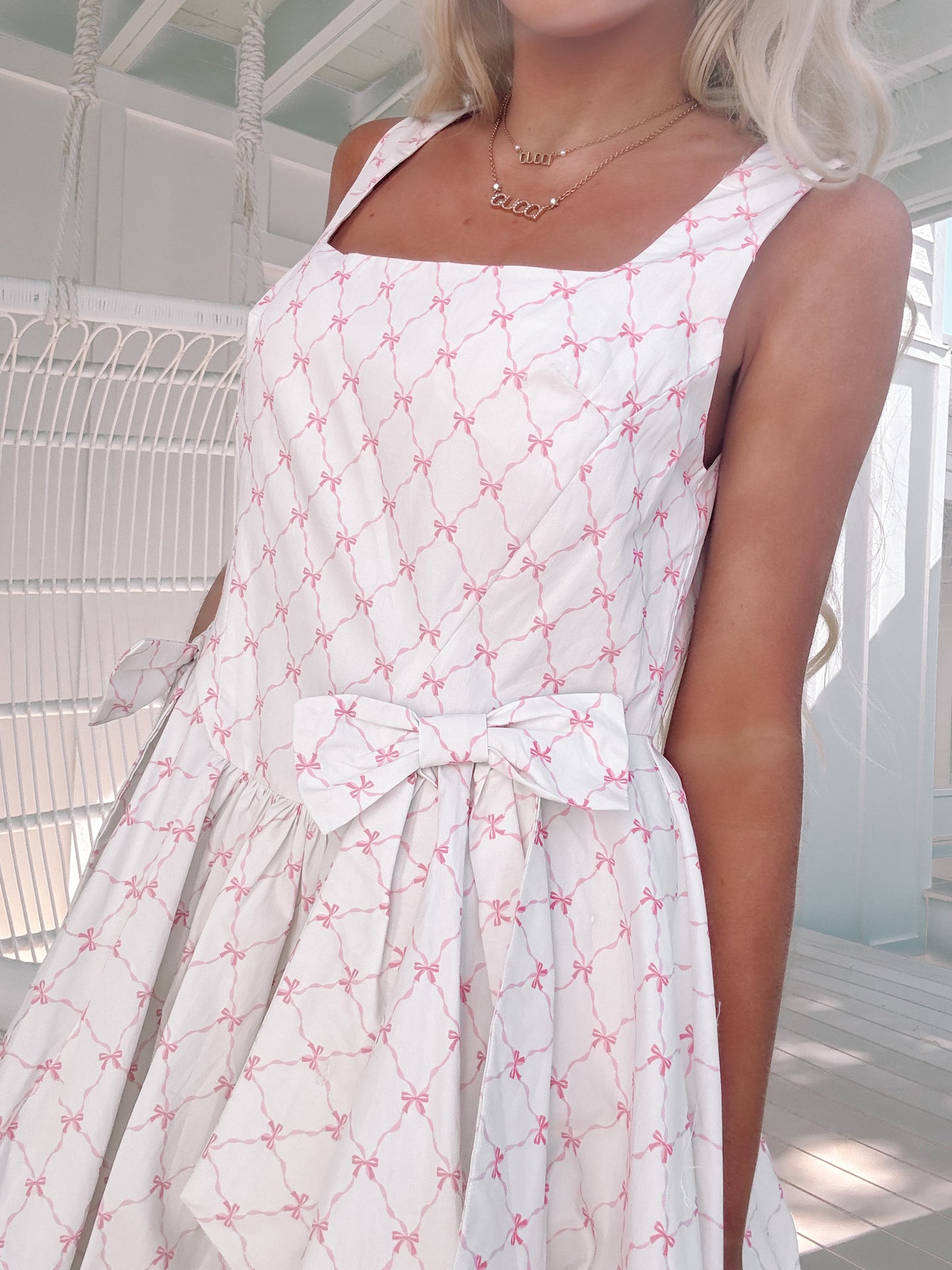 white bow dress from sassy shortcake