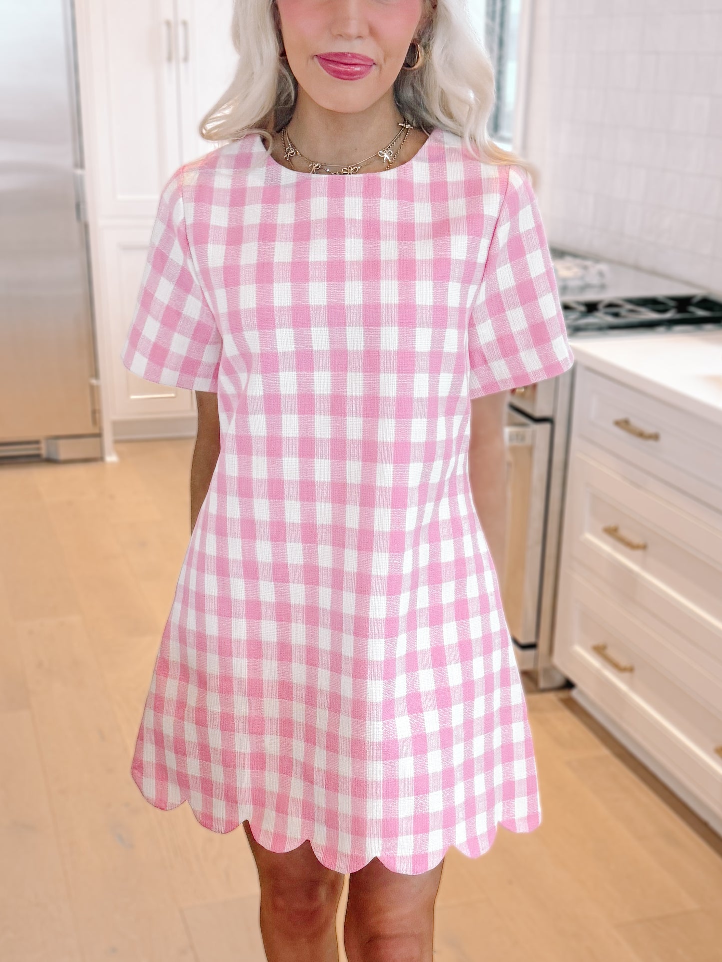 pink gingham dress from sassy shortcake