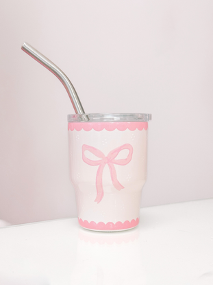 Pink Bow Tiny Tumbler