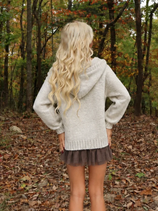 Side view of the Sassy Shortcake Truffle Tulle Skirt showing the full, flouncy layers of the brown tulle mini skirt.