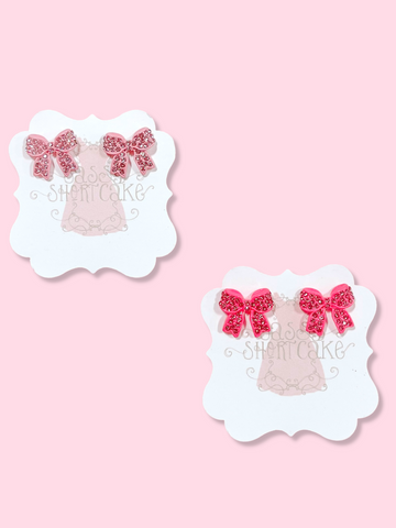 Bedazzled Bow Earrings