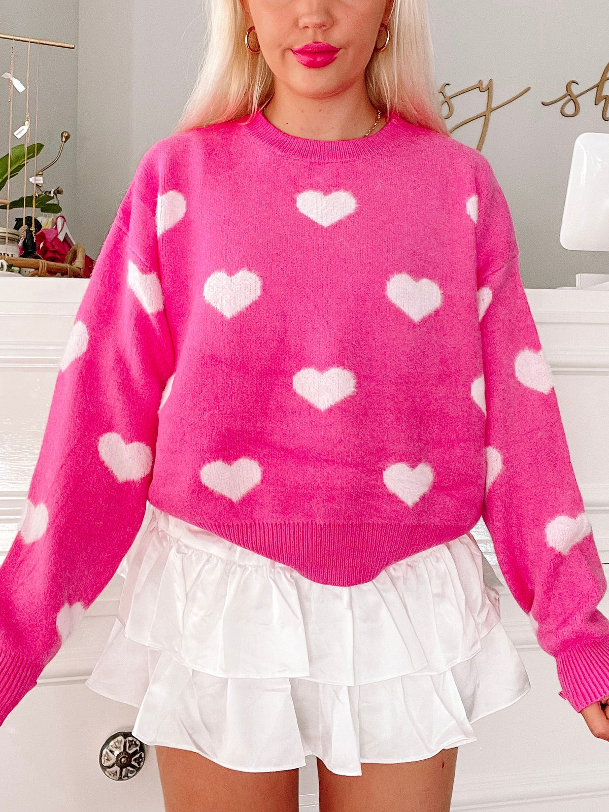 Heartfelt Red Heart Sweater Sassy Shortcake Sassy Shortcake