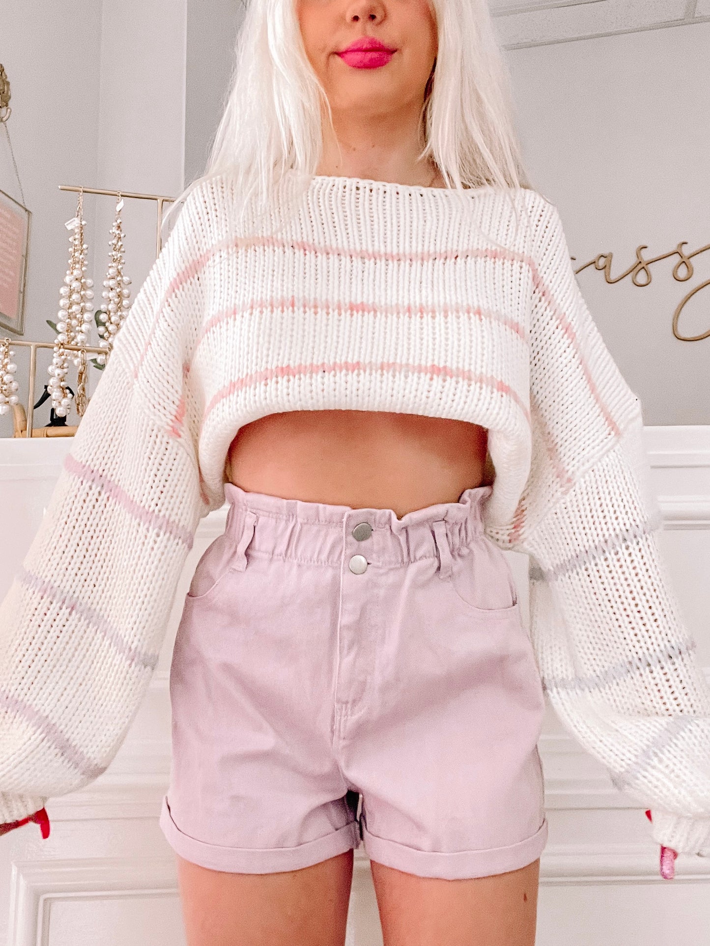 Savannah Lilac Shorts | Sassy Shortcake Boutique | sassyshortcake.com