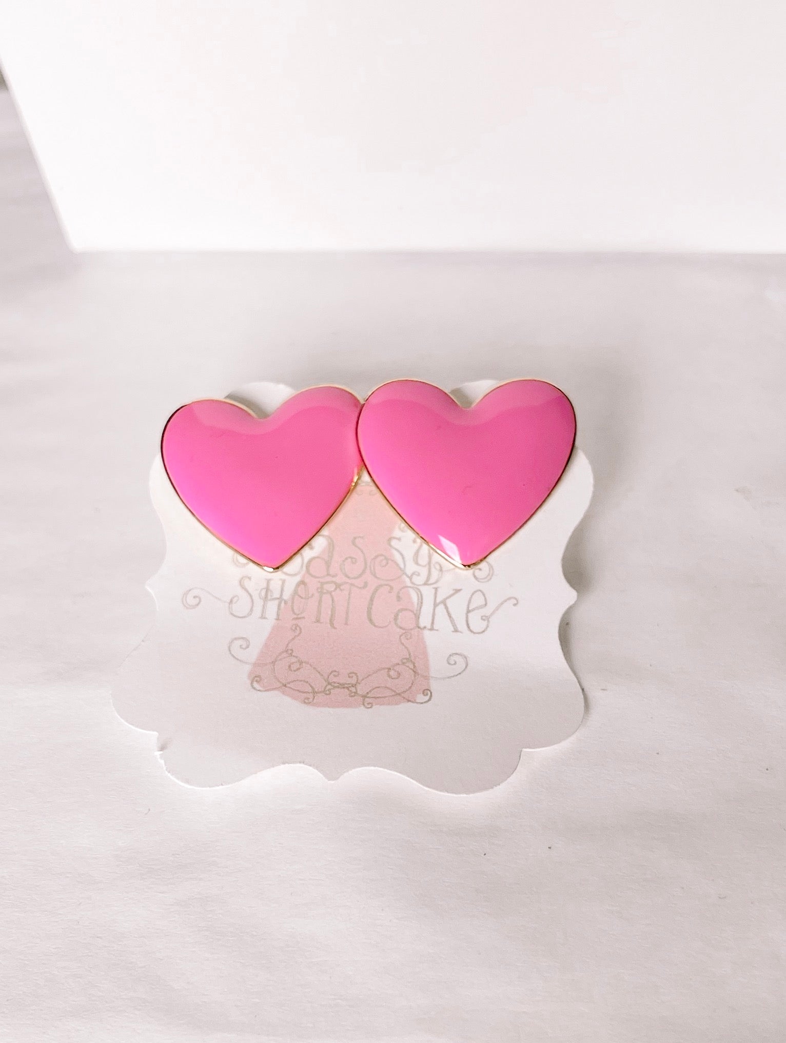 Peppy Pink Heart Earrings | Sassy Shortcake Boutique | sassyshortcake.com