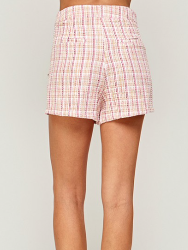 Ashford Pink Tweed Shorts | Sassy Shortcake | sassyshortcake.com