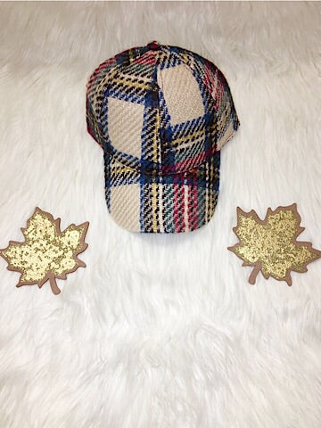 Fall Agenda Plaid Baseball Cap