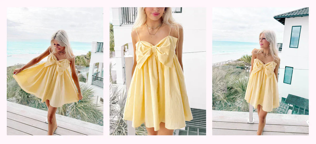yellow bowshine dress from sassy shortcake