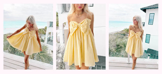 yellow bowshine dress from sassy shortcake