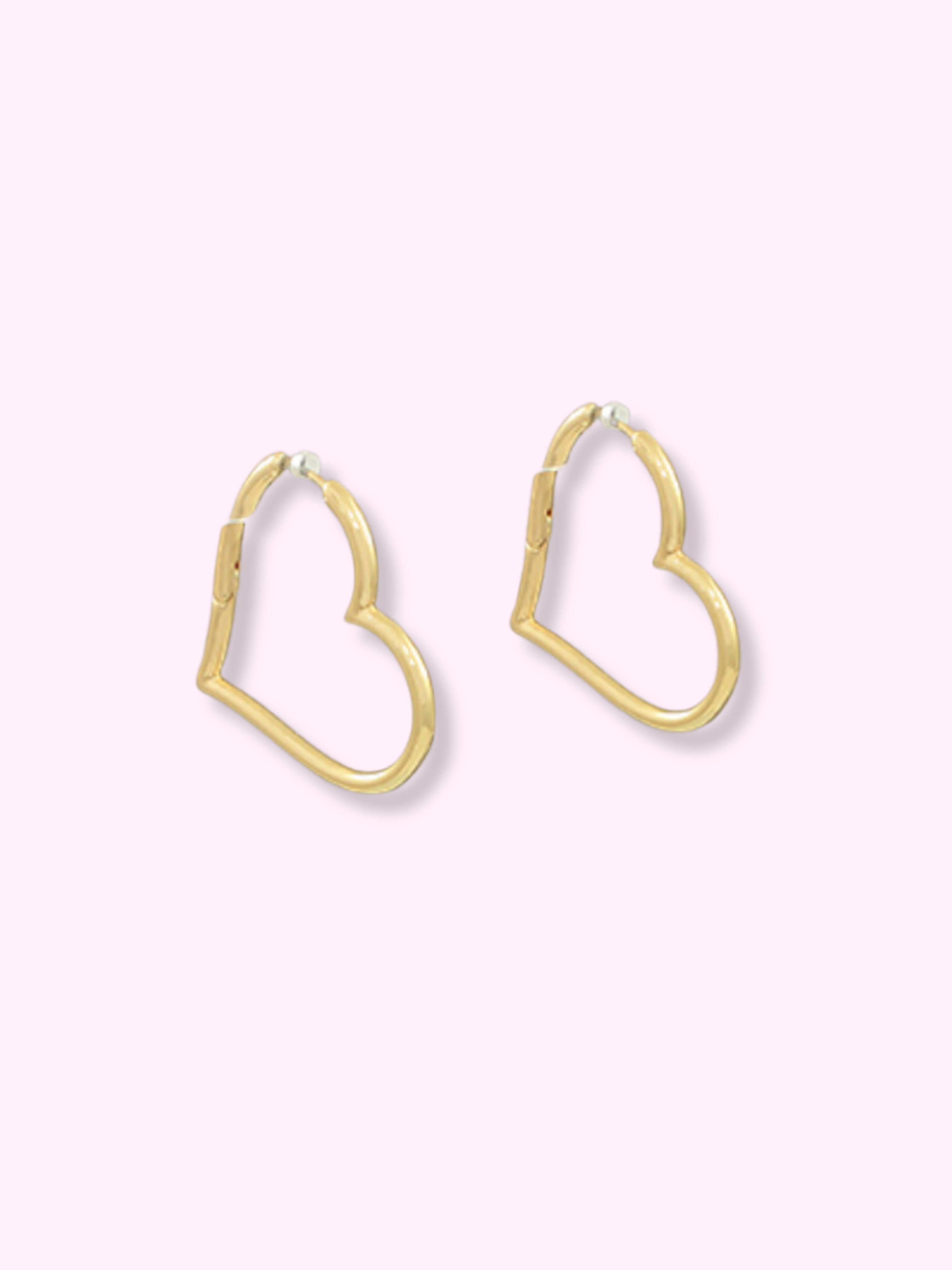 Gold Heart Hoop Earrings | sassyshortcake.com | Sassy Shortcake