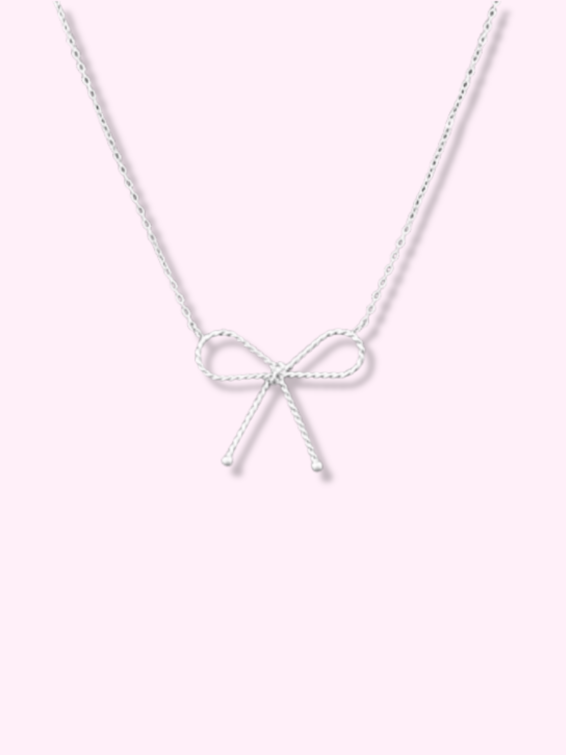 Silver Bow Necklace | Sassy Shortcake | sassyshortcake.com