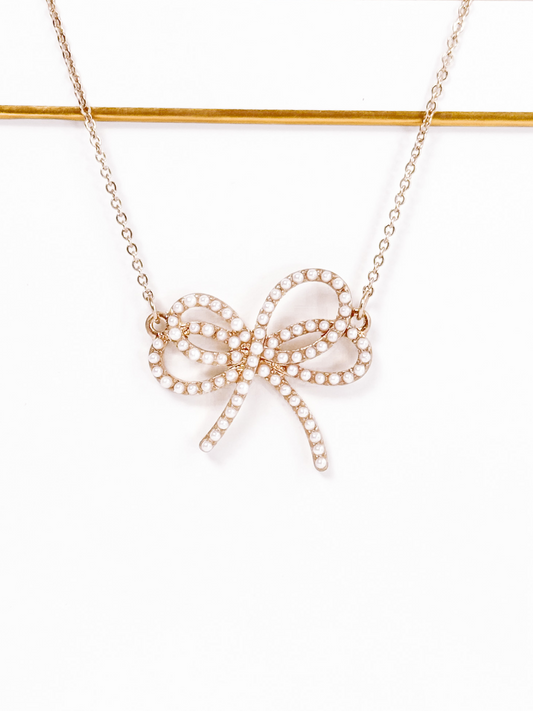 Double Bow Necklace | Sassy Shortcake | sassyshortcake.com