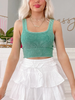Sassy Square Top | Moss Green