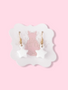 Glazed Star Earrings | White