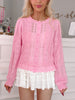 Bisous Bow Pink Cardigan