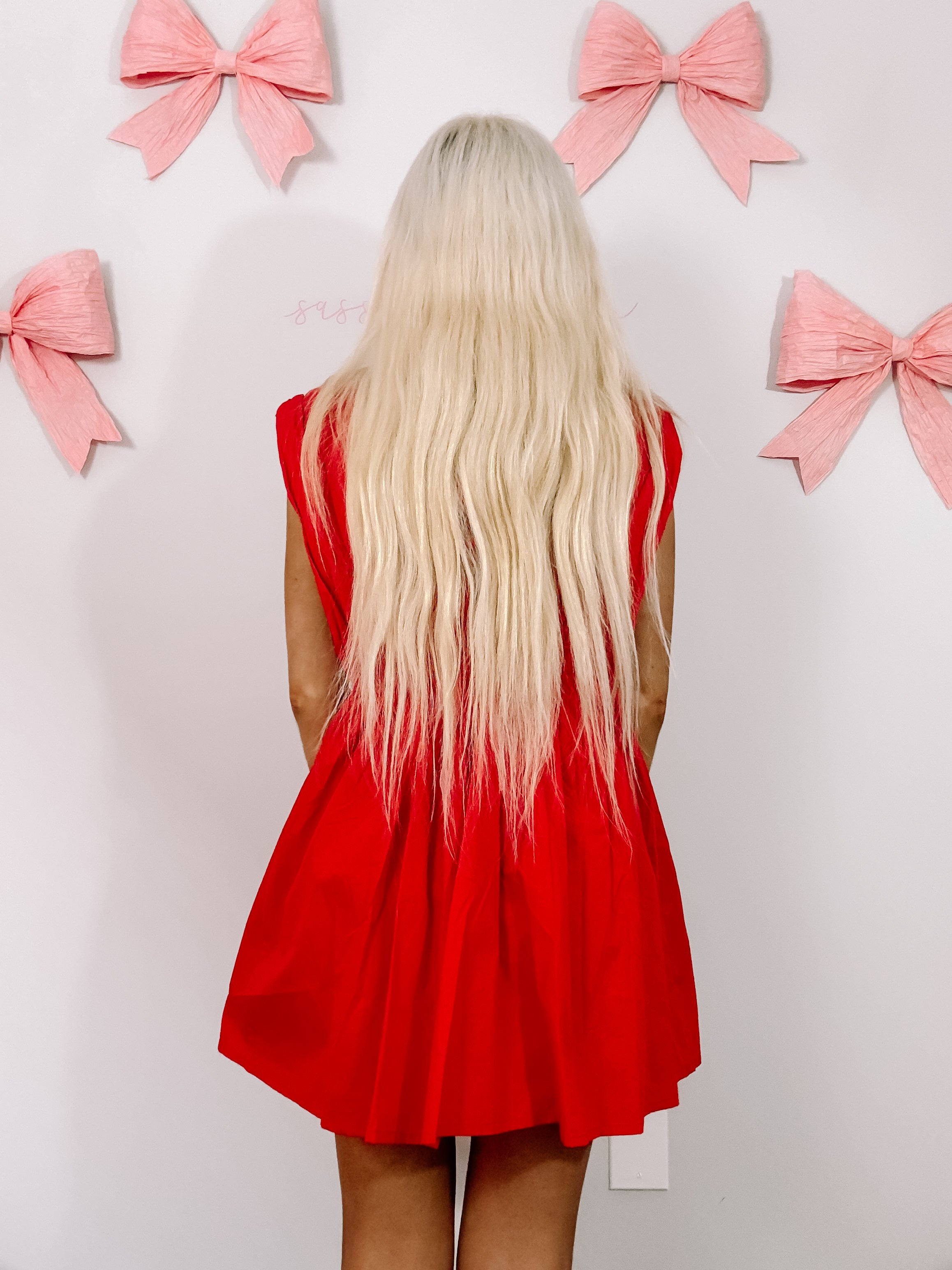 Bow Me Away Red Dress | Sassy Shortcake | sassyshortcake.com