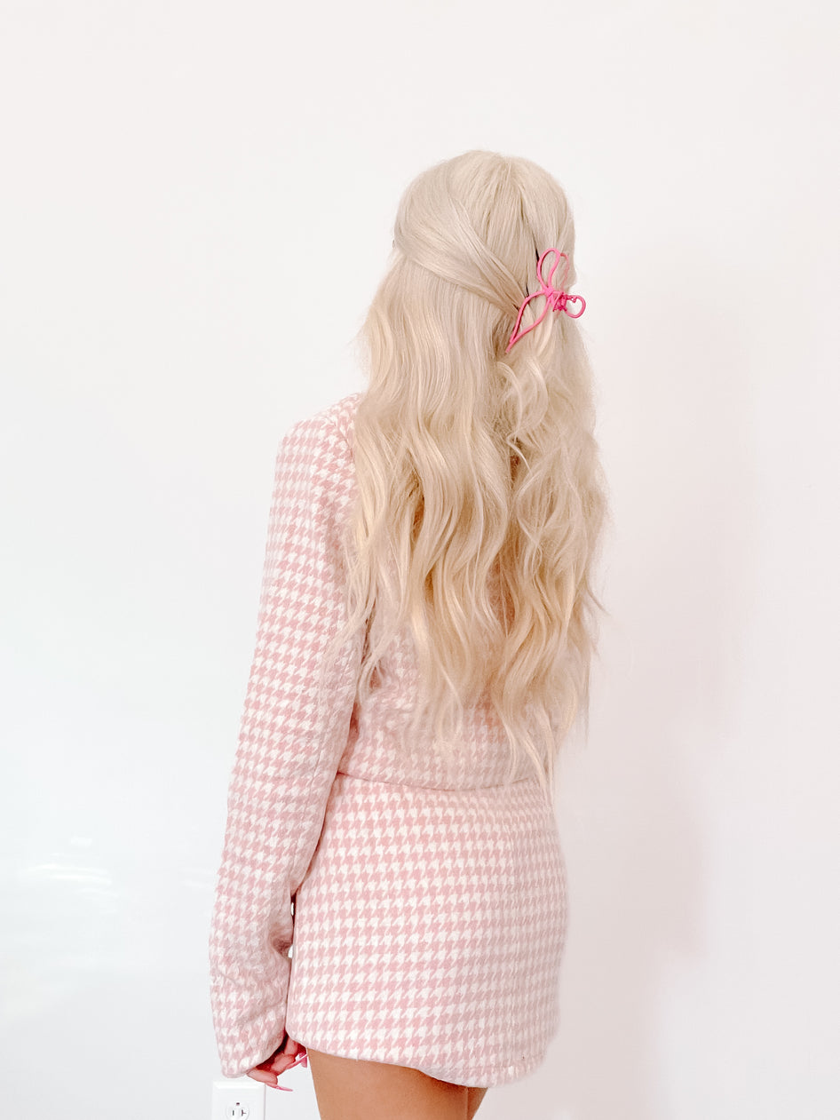 Hustle Houndstooth Preppy Pink Set | Sassy Shortcake | sassyshortcake.com