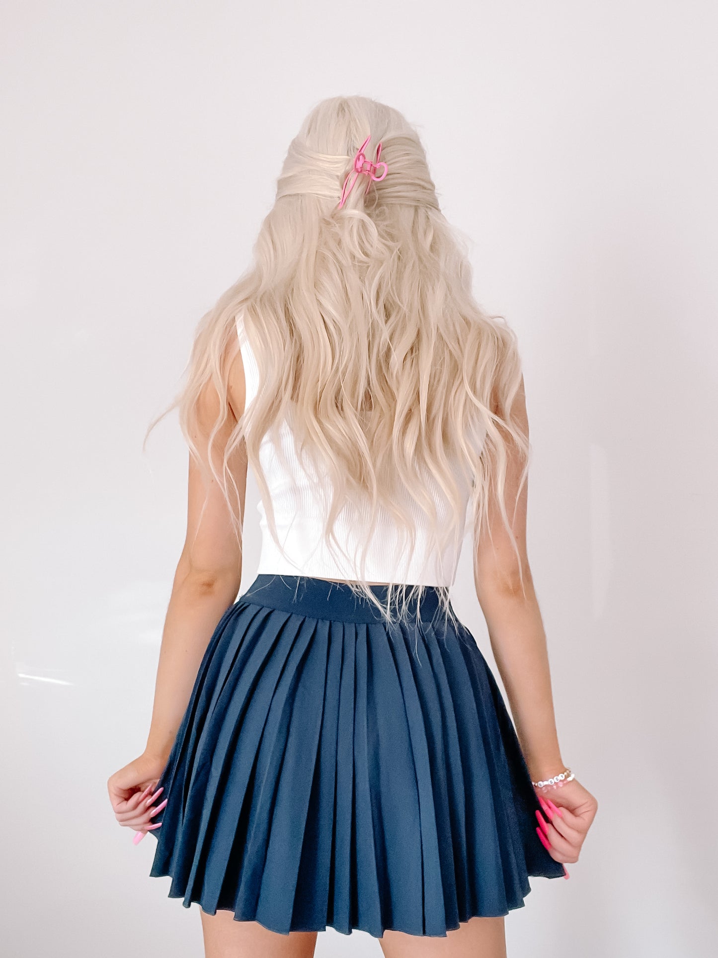 Drop Shot Preppy Navy Blue Tennis Skirt | Sassy Shortcake | sassyshortcake.com