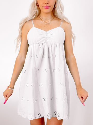 Lemonade Breeze Dress | White