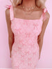 Bowquette Ribbon Sequin Pink Bow Dress | Sassy Shortcake | sassyshortcake.com