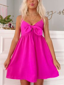 Hot pink Very Berry bow dress
