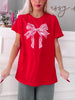 Lexi Bow Tee | Red