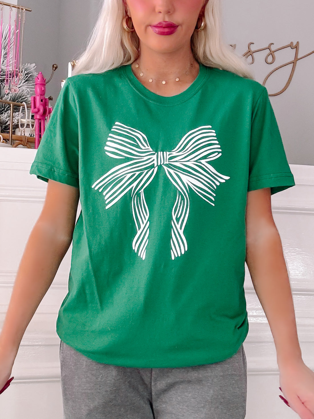 Lexi Green Bow Tee  from Sassy Shortcake