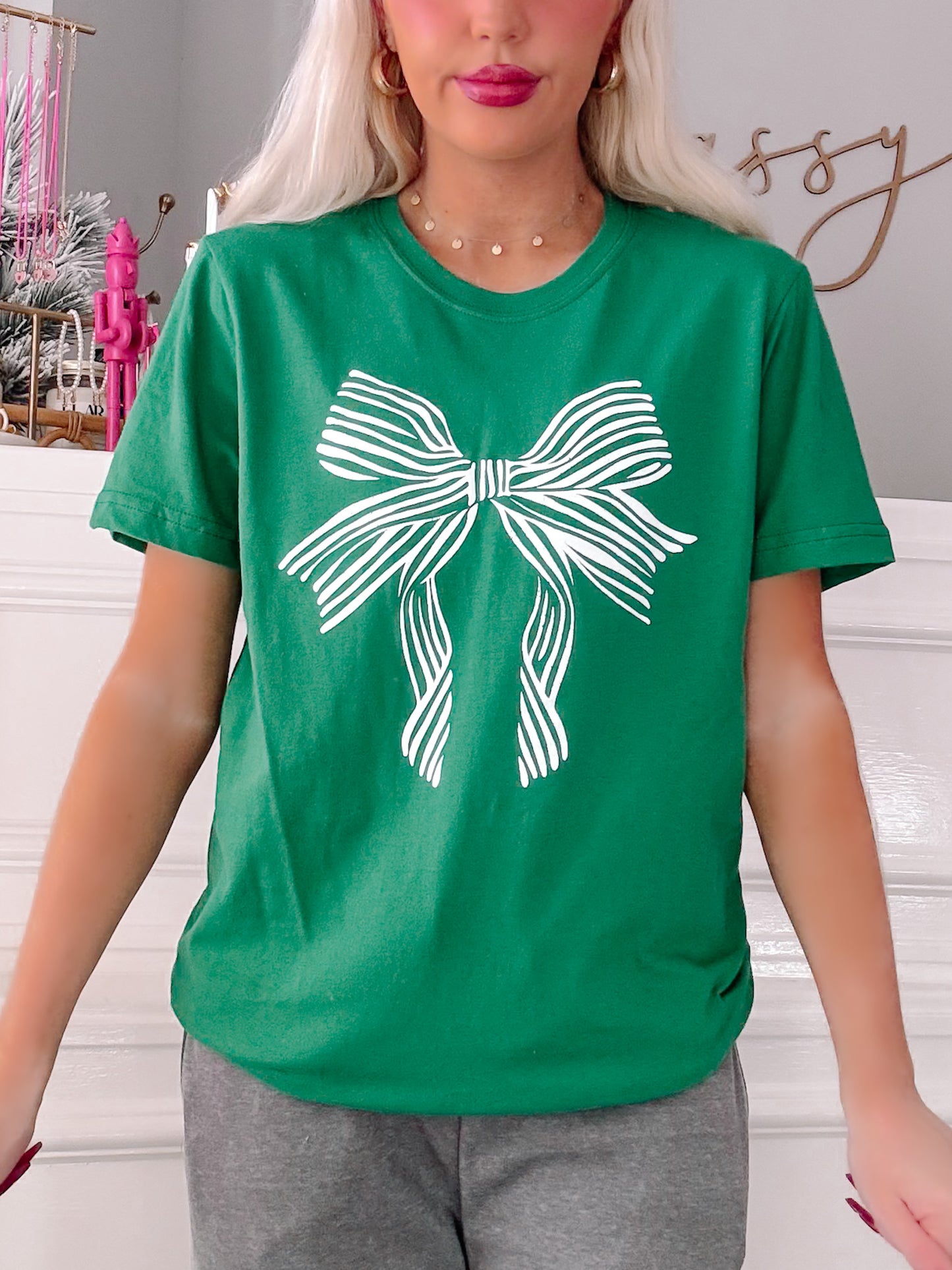 Lexi Bow Tee | Green