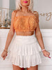 Macy Ruffle Top | Orange
