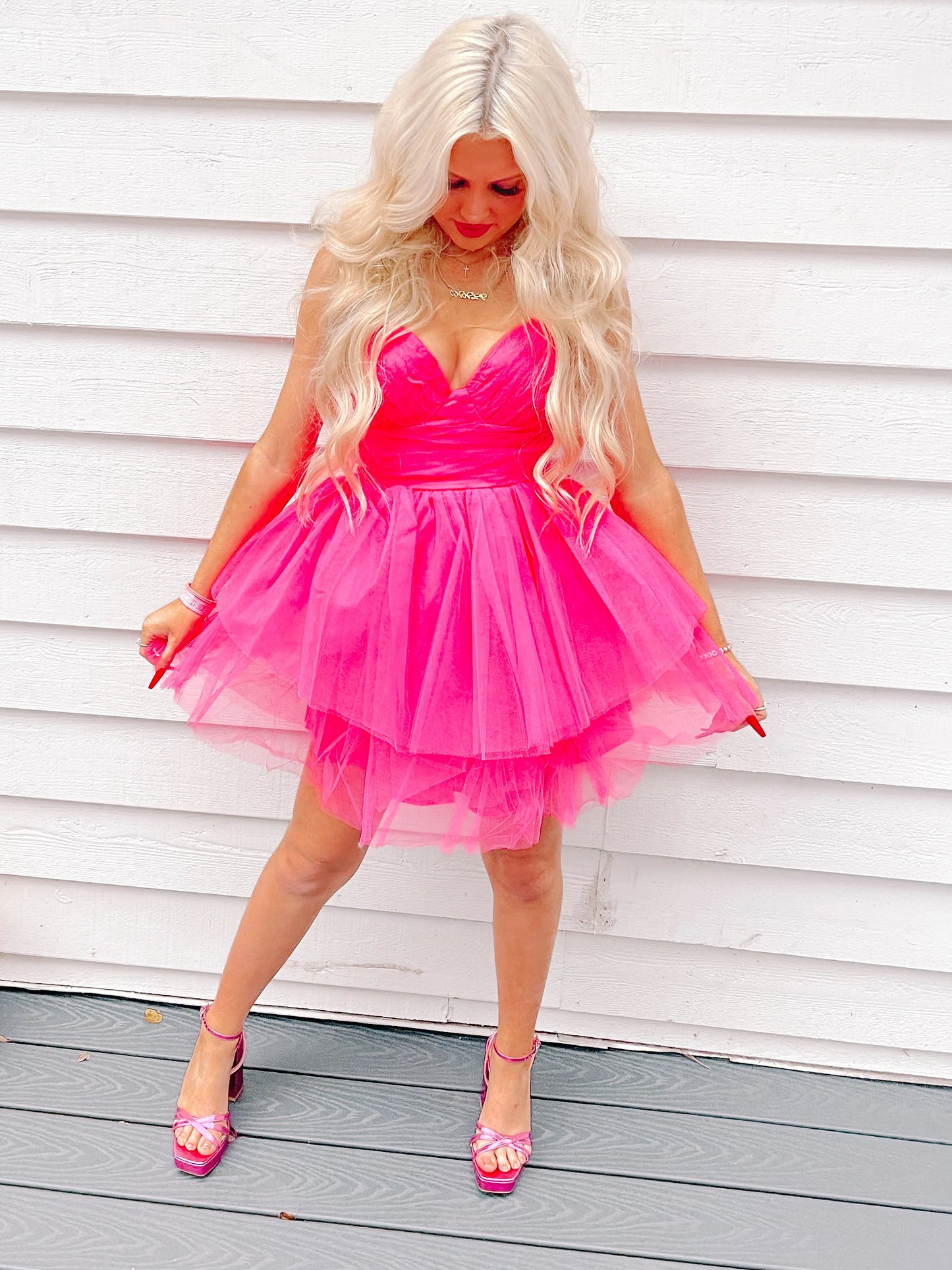 Never Tulle Late Pink Dress | sassyshortcake.com | Sassy Shortcake