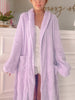Lilac Fuzzy Robe | sassyshortcake.com | Sassy Shortcake