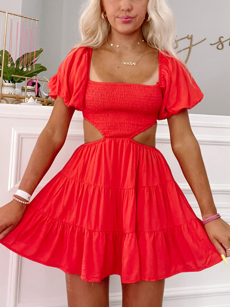 Clementine Cutie Red Dress | sassyshortcake.com | Sassy Shortcake
