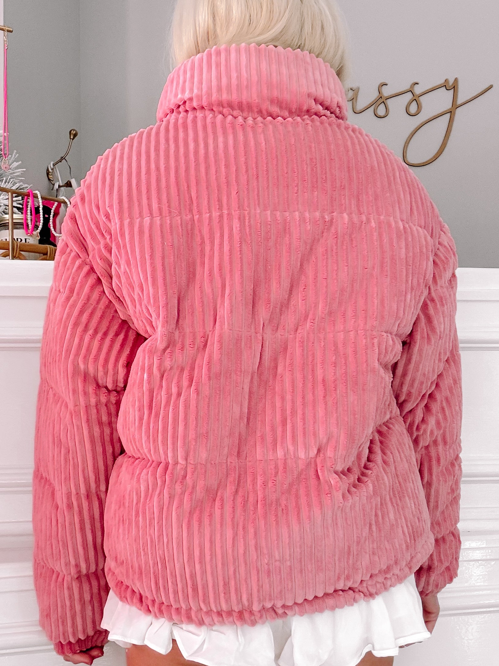 Sasha Corduroy Pink Jacket | Sassy Shortcake | sassyshortcake.com