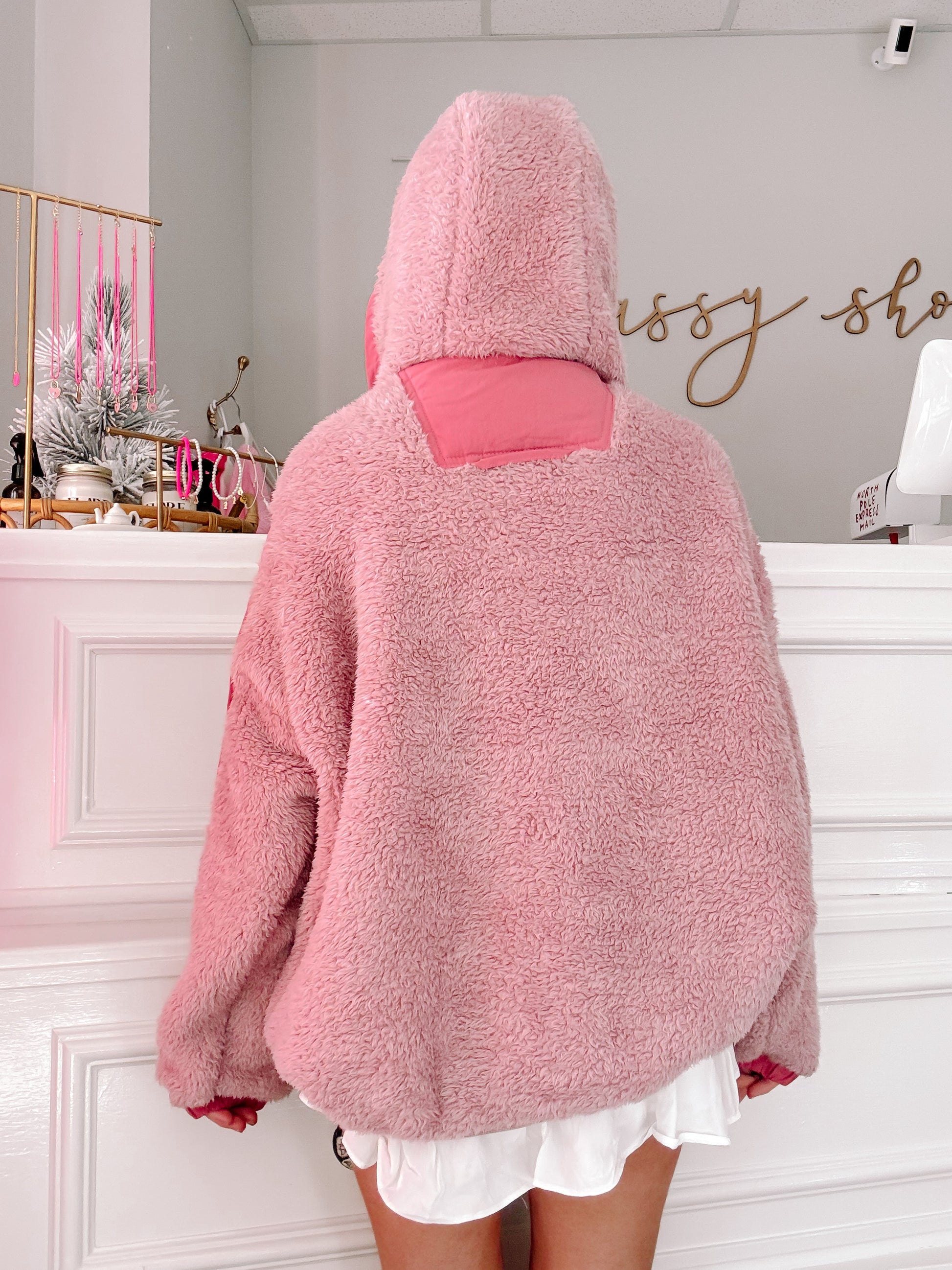 Shiloh Pink Sherpa Pullover | Sassy Shortcake | sassyshortcake.com