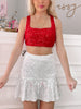 This is Fringe Silver Sequin Skirt | Sassy Shortcake | sassyshortcake.com