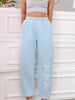 Blushing Bow Sassy Sweatpants | Blue