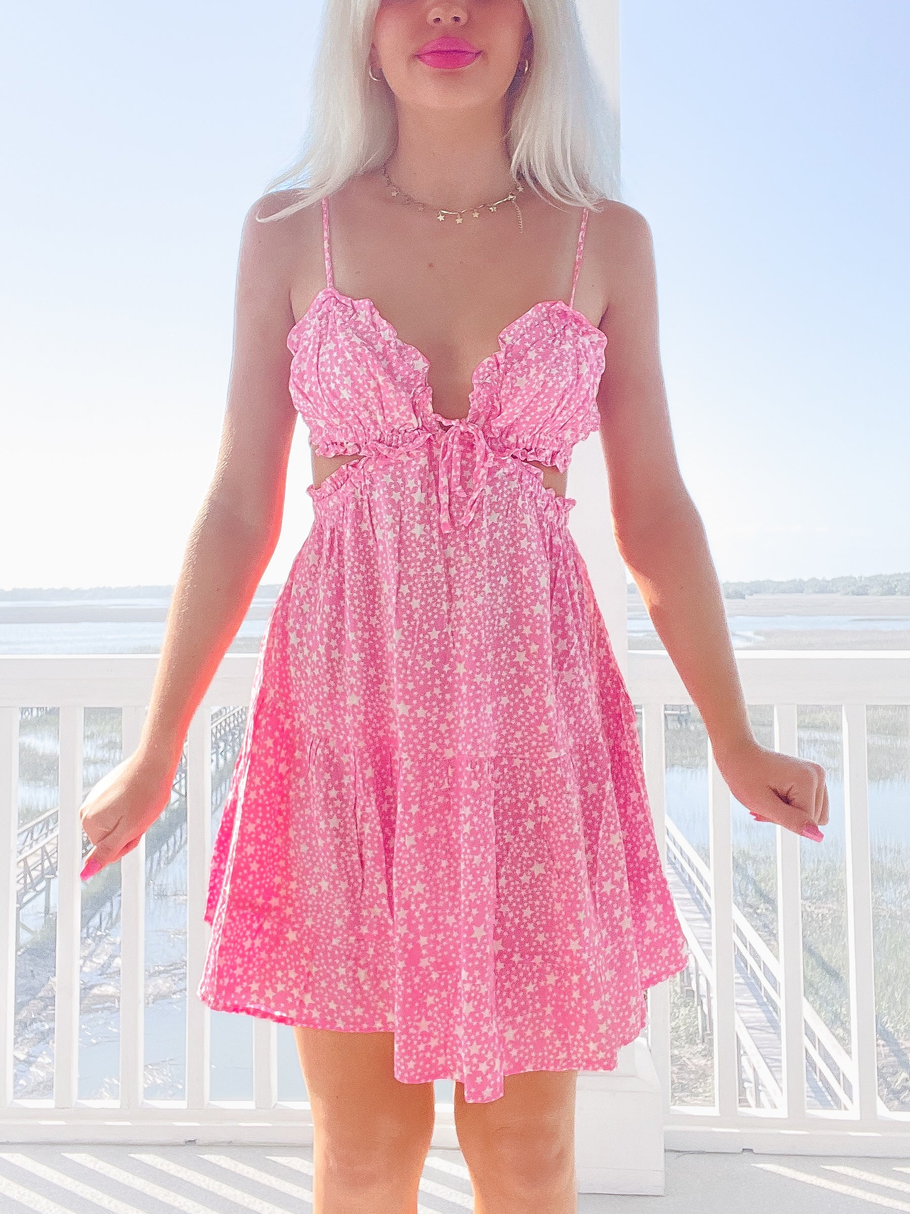 Star Bright Pink Dress | sassyshortcake.com | Sassy Shortcake