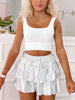 Flirtatious Holographic Silver Foil Skirt | Sassy Shortcake | sassyshortcake.com'