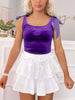 Brynn Bodysuit Purple Velvet | Sassy Shortcake | sassyshortcake.com