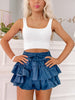Flirtatious Navy Blue Ruffle Skirt | Sassy Shortcake | sassyshortcake.com