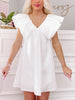 Simply Summer White Ruffle Dress | sassyshortcake.com | Sassy Shortcake