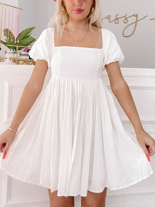 Lush and Lemons Ivory Babydoll Dress | Sassy Shortcake | sassyshortcake.com