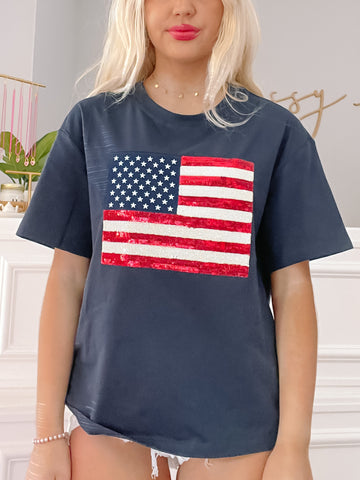 Born in the USA Tee | Blue