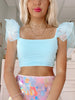 Phoebe Tulle Top | Blue