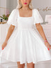 Blush for Brunch Preppy White Dress | sassyshortcake.com | Sassy Shortcake