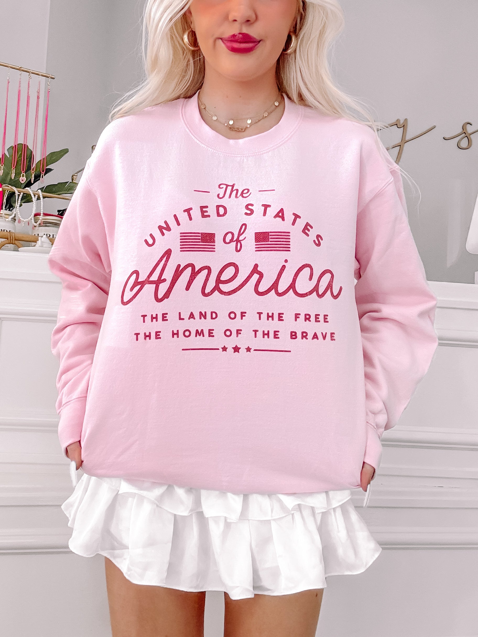 United States Patriotic Crewneck | Sassy Shortcake Boutique | sassyshortcake.com