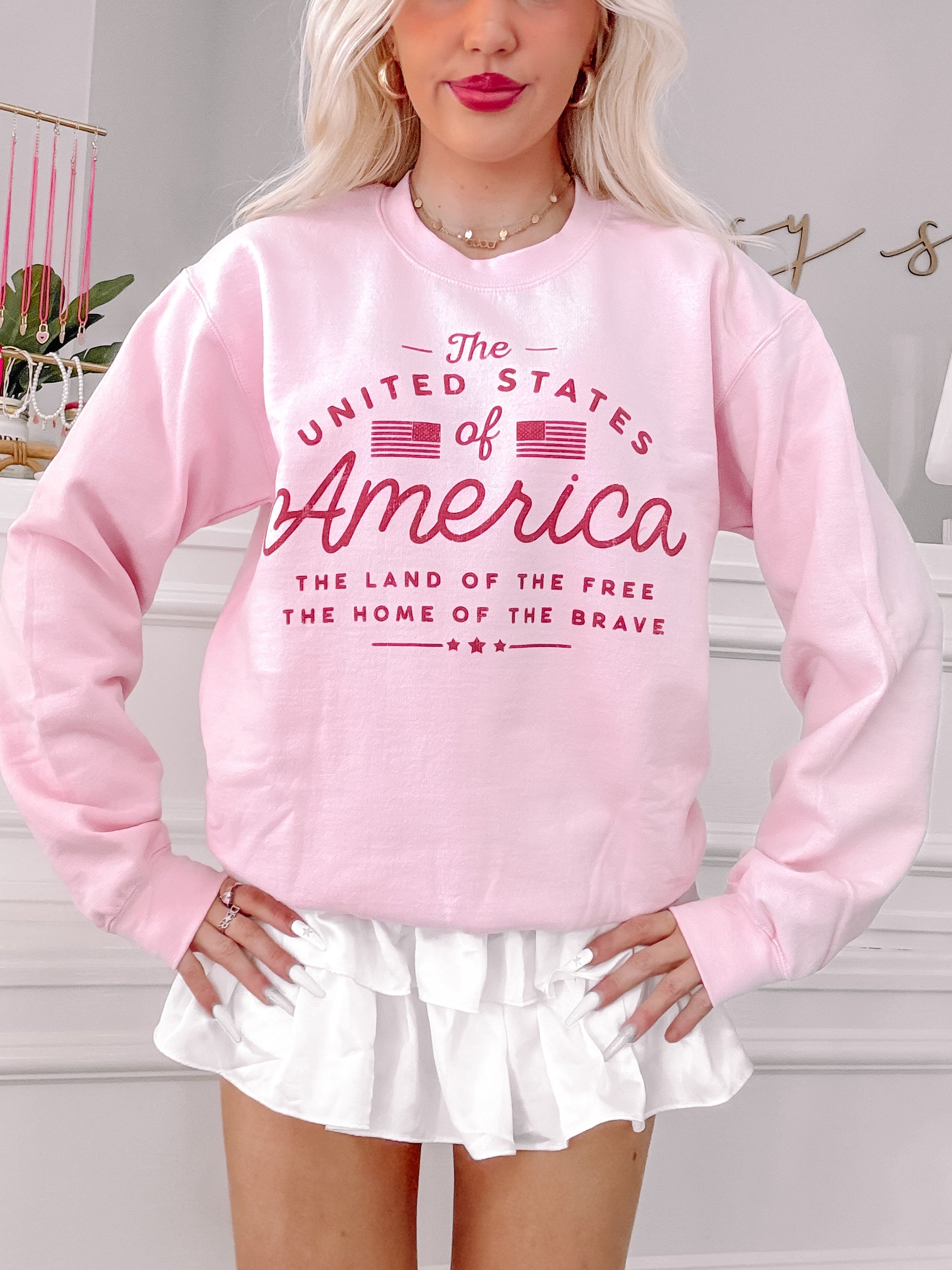 United States Patriotic Crewneck | Sassy Shortcake Boutique | sassyshortcake.com